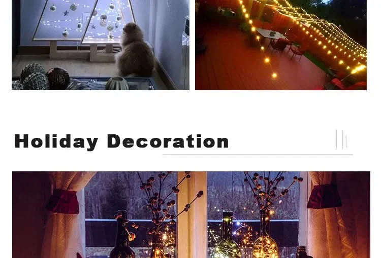 Luzes de Fadas Natalinas à Prova d'Água – Encanto e Magia