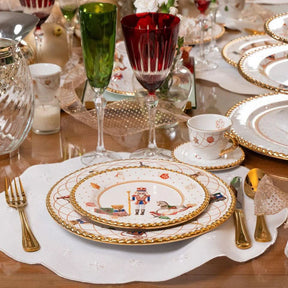 Pratos de Sobremesa Cerâmica Temático Natalino - 6 peças